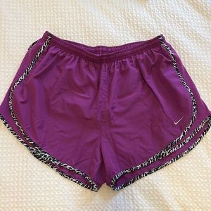 Nike Dri Fit Tempo Running Tempo Running Shorts - Purple with print